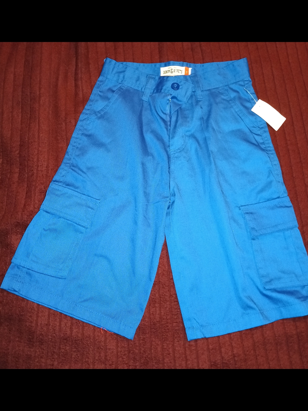 Bright Blue Boy's Cargo Shorts - Unbranded